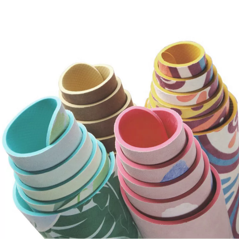 TPE yogamåtte i ruskind